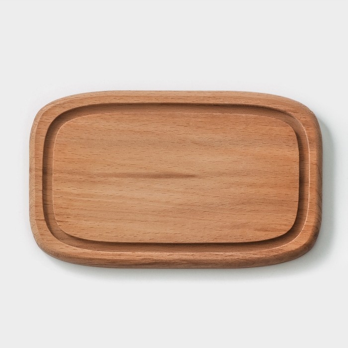 Маслёнка - сырница с крышкой Adelica, 17×11×6,5 см, бук Маслёнка - сырница с крышкой Adelica, 17×11×6,5 см, бук