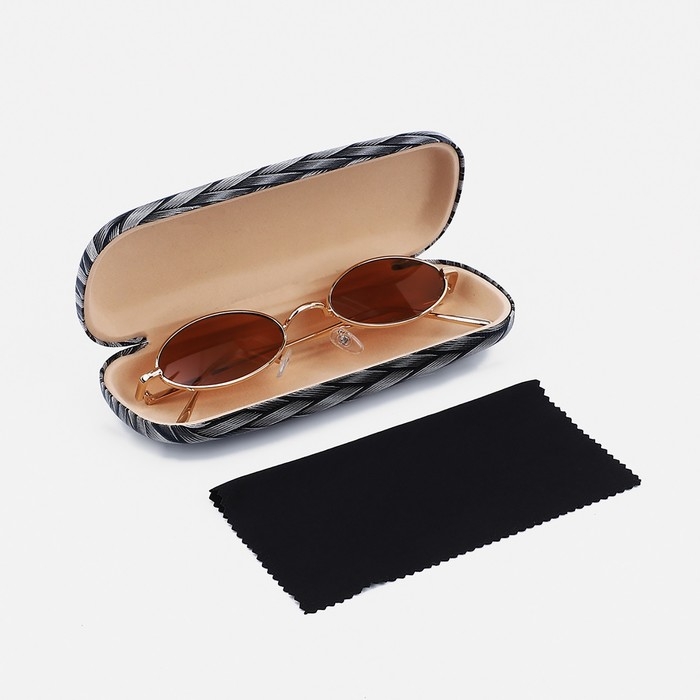 Футляр для очков на хлопушке, длина 16 см, цвет чёрный Футляр для очков на хлопушке, длина 16 см, цвет чёрный