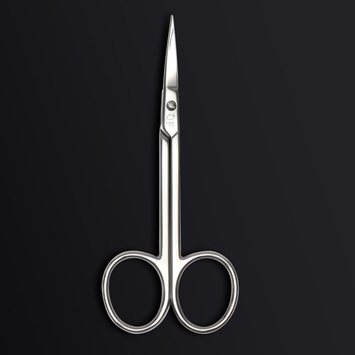 Ножницы маникюрные «Premium», загнутые, узкие, 10,5 см, на блистере, цвет серебристый