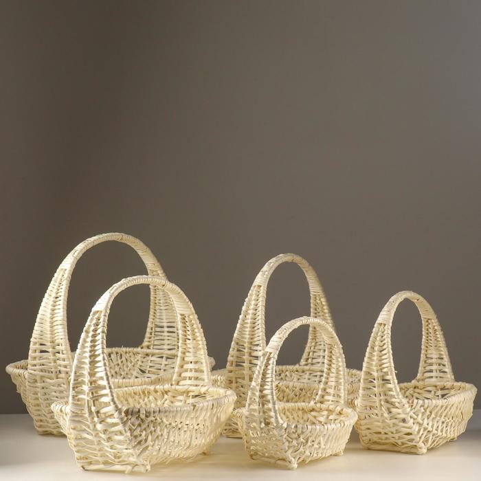 Набор корзин, 5шт., 42х34х41см,37х30х36см,32x26x33см, 27x21x28см,22x17x23см,лоза Набор корзин, 5шт., 42х34х41см,37х30х36см,32x26x33см, 27x21x28см,22x17x23см,лоза