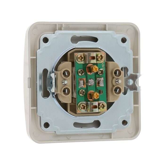 Розетка телевизионная одноместная Luazon Lighting "Орион", скрытая, серебристая