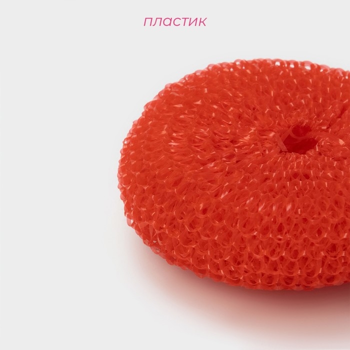 Губки для посуды Доляна «Бублик», 6 шт, пластик, 7×7×2,5 см, цвет МИКС Губки для посуды Доляна «Бублик», 6 шт, пластик, 7×7×2,5 см, цвет МИКС
