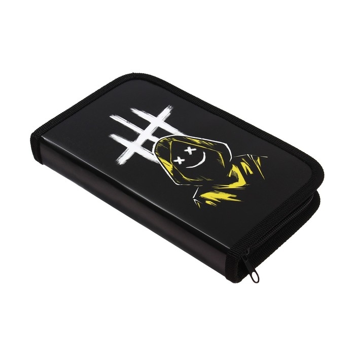 Пенал 1 секция 115 х 205 х 30 мм, Calligrata  Пенал 1 секция 115 х 205 х 30 мм, Calligrata "Маска 2", ламинированный картон