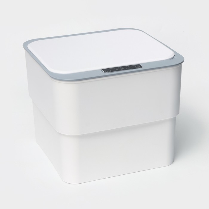 Ведро мусорное сенсорное SAVANNA, складное, 18 л, цвет белый Ведро мусорное сенсорное SAVANNA, складное, 18 л, цвет белый