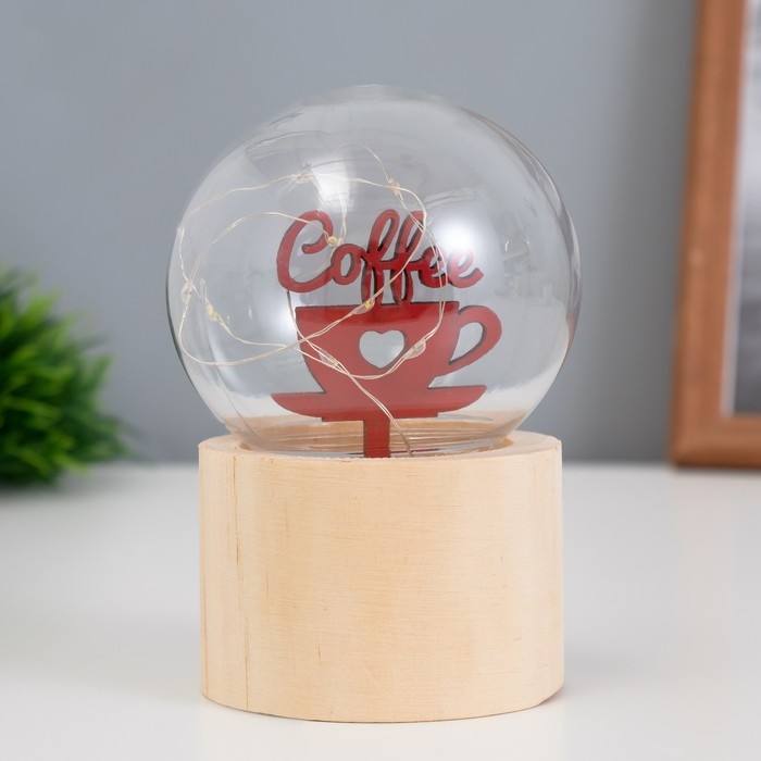 Ночник «Шар-люблю кофе» LED 3хAG10 шар 8см 6,5х6,5х11,5см Ночник «Шар-люблю кофе» LED 3хAG10 шар 8см 6,5х6,5х11,5см