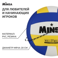 Волейбольный мяч MINSA, машинная сшивка, 18 панелей, р. 5, PVC