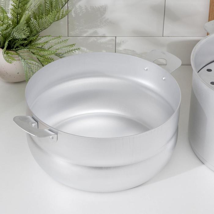 Манты-казан алюминиевый, 6 л, с 4 дисками, металлическая крышка Манты-казан алюминиевый, 6 л, с 4 дисками, металлическая крышка