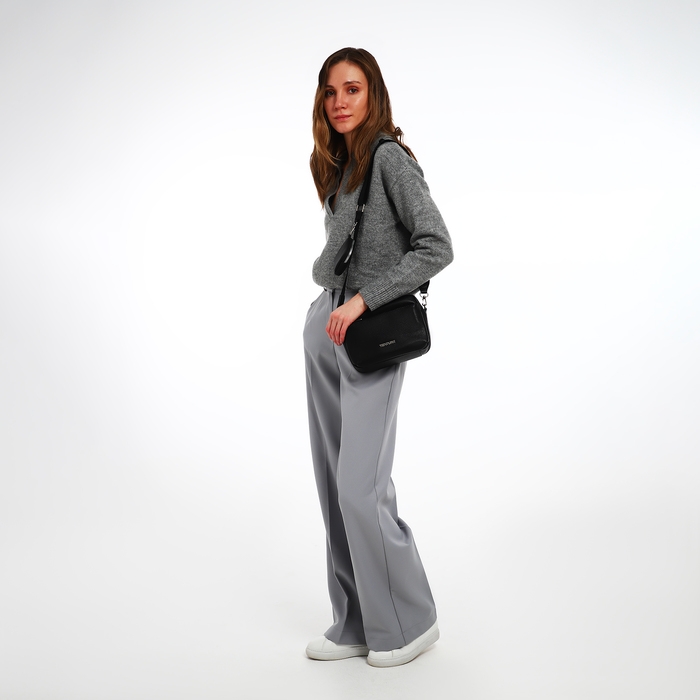 Сумка женская через плечо TEXTURA, маленький размер, цвет чёрный Сумка женская через плечо TEXTURA, маленький размер, цвет чёрный