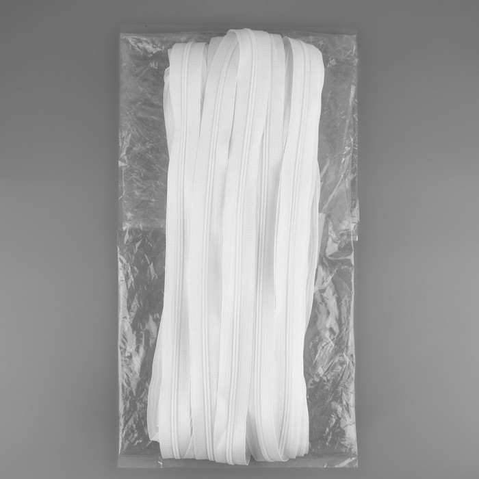 Молния рулонная «Спираль», №3, 50 м, цвет белый