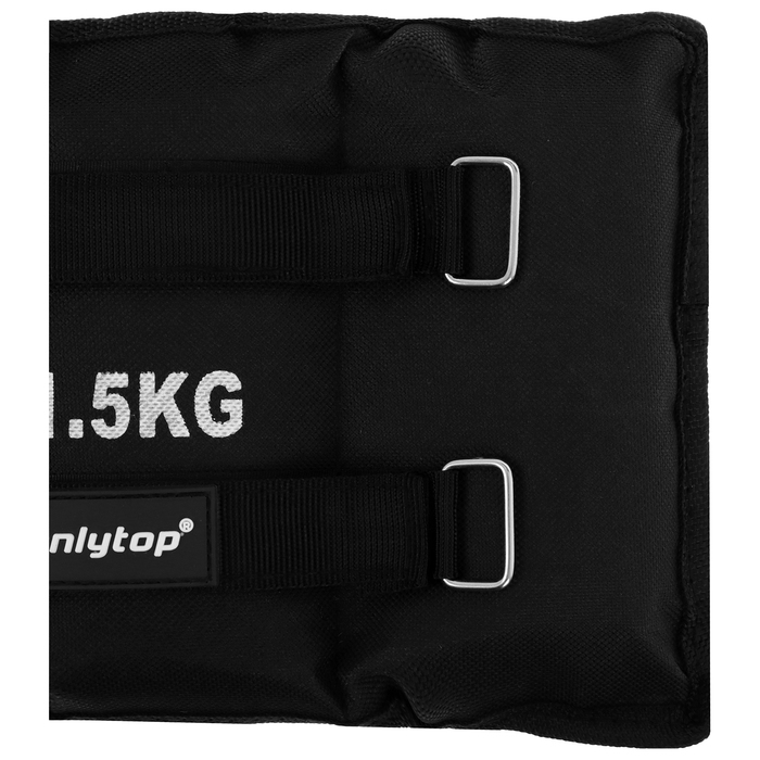 Утяжелители ONLYTOP, 2 шт. х 1,5 кг, цвет чёрный Утяжелители ONLYTOP, 2 шт. х 1,5 кг, цвет чёрный