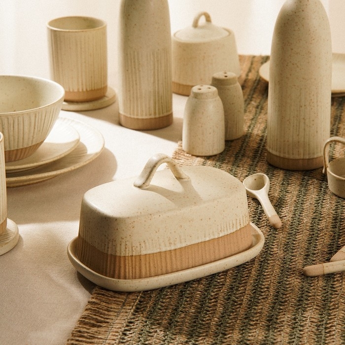 Маслёнка керамическая SL Home «Виенто», 18,5×13×10,5 см, цвет бежевый Маслёнка керамическая SL Home «Виенто», 18,5×13×10,5 см, цвет бежевый