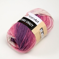 Пряжа "Jeans crazy" 55% хлопок, 45% акрил 160м/50гр (8206  принт)