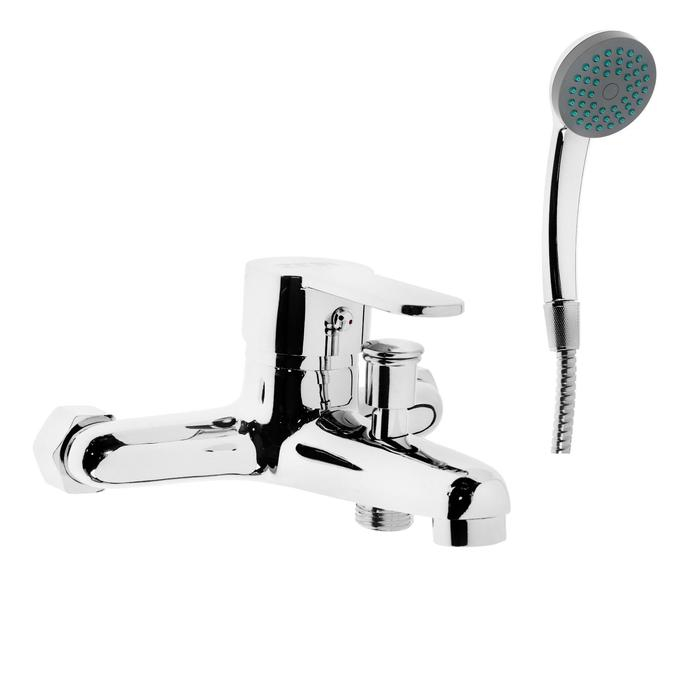 Смеситель для ванны ZEIN Z0152, картридж 35 мм, с душевым набором, хром Смеситель для ванны ZEIN Z0152, картридж 35 мм, с душевым набором, хром