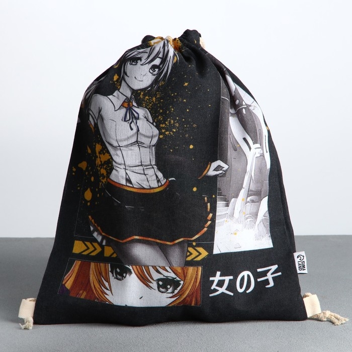Мешок для обуви «Аниме комикс» хлопковкая 30 х 40 см Мешок для обуви «Аниме комикс» хлопковкая 30 х 40 см