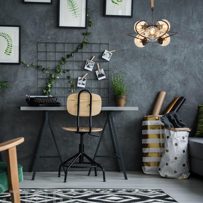 Люстра 85220/6 E27 40Вт черный 52х52х53-83 см BayerLux