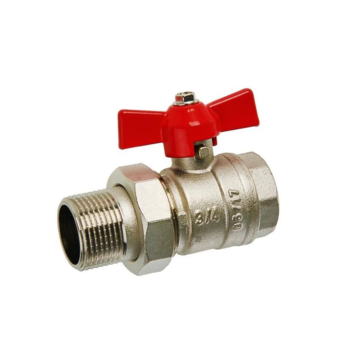 Кран шаровой Кран шаровой "СТМ" Оптима, с американкой 3/4", бабочка