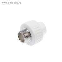 Муфта комбинированная OTMO, d=20 мм x 3/4", наружная резьба, полипропиленовая