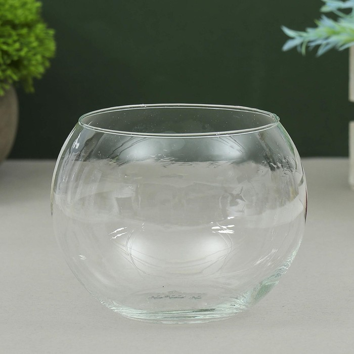 Ваза "Шаровая" d-9см,10х10см, V=0,8л прозрачная(2066)