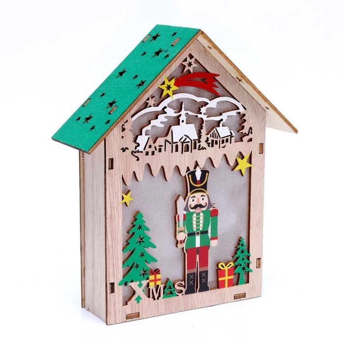 Новогодний декор с подсветкой «Щелкунчик» 15 × 5,5 × 18 см Новогодний декор с подсветкой «Щелкунчик» 15 × 5,5 × 18 см
