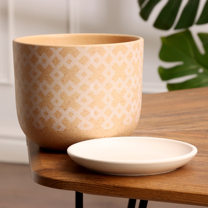 Горшок цветочный Кросс терракота бук №2, 1,6 л, d - 15 см Горшок цветочный Кросс терракота бук №2, 1,6 л, d - 15 см