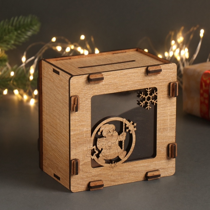 Новогодняя копилка  Новогодняя копилка "Дедушка Мороз" 12х12х9 см