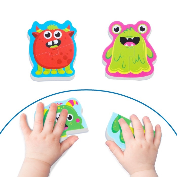 Мягкий пазл для малышей «Монстрики», 10 пазлов, Крошка Я Мягкий пазл для малышей «Монстрики», 10 пазлов, Крошка Я