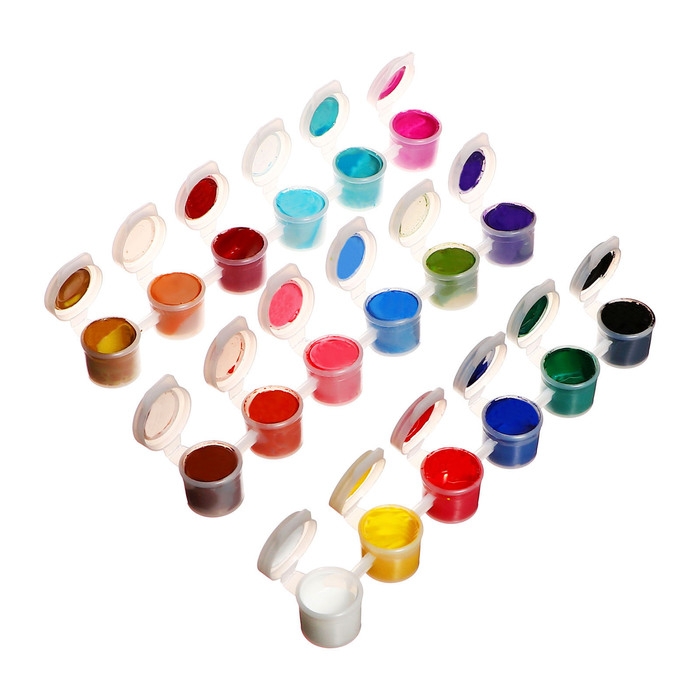 Краска акриловая, набор 18 цветов х 3 мл, Calligrata, морозостойкие, в пакете Краска акриловая, набор 18 цветов х 3 мл, Calligrata, морозостойкие, в пакете