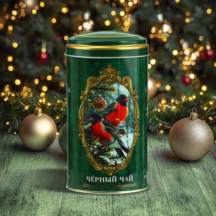 Чай чёрный Чай чёрный "Лондон Прайд. Новогодняя коллекция", со вкусом мяты, 100 г