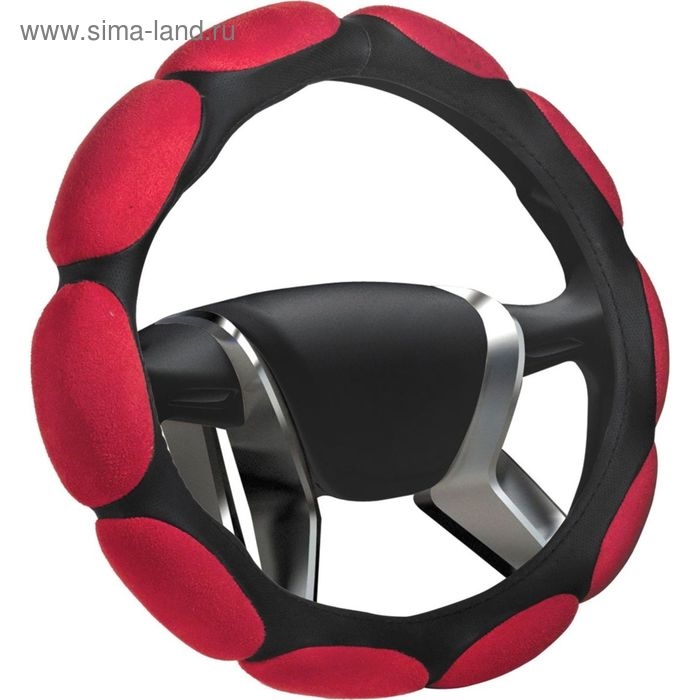 Оплетка на руль Оплетка на руль "XL",d=42см, спонж 10 лепестков, красный