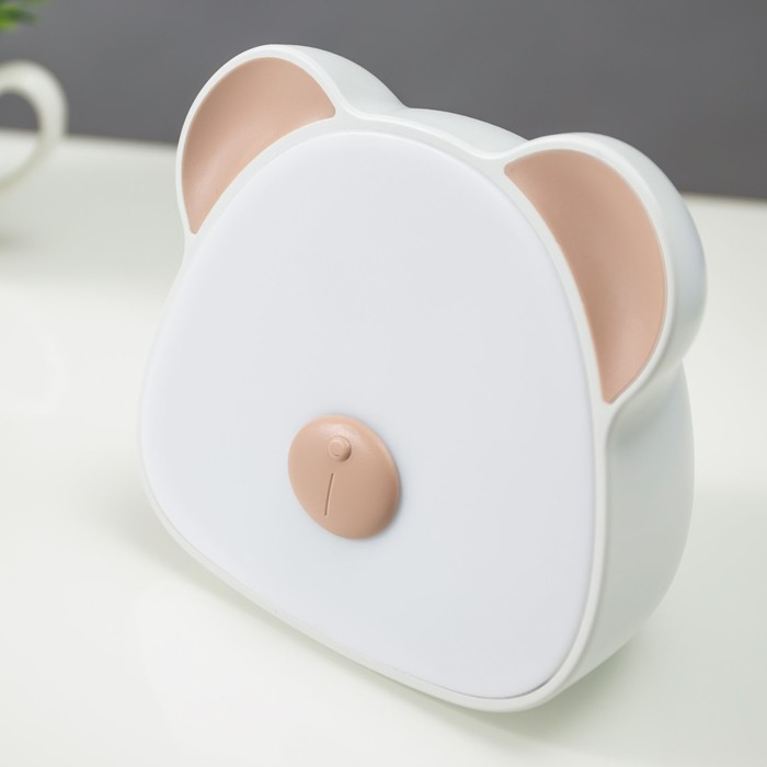 Ночник сенсорный  Ночник сенсорный "Мишка" LED 1Вт 3000-6000К USB АКБ бело-бежевый 6х11х10 см RISALUX