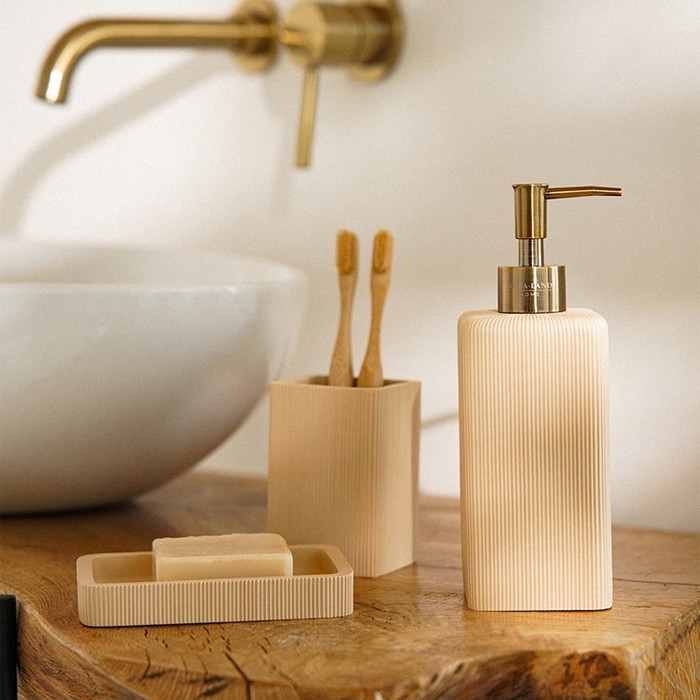 Набор для ванной SL Home, 3 предмета: дозатор, мыльница, стакан Набор для ванной SL Home, 3 предмета: дозатор, мыльница, стакан