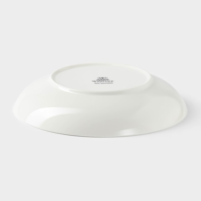 Тарелка фарфоровая глубокая Wilmax Olivia, 900 мл, d=23 см, цвет белый Тарелка фарфоровая глубокая Wilmax Olivia, 900 мл, d=23 см, цвет белый