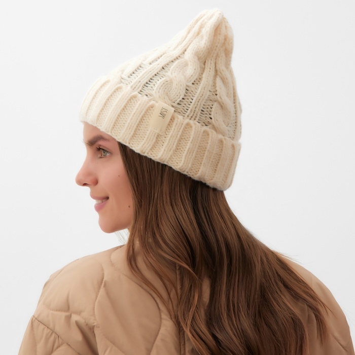 Шапка женская MIST, молочный р. 56