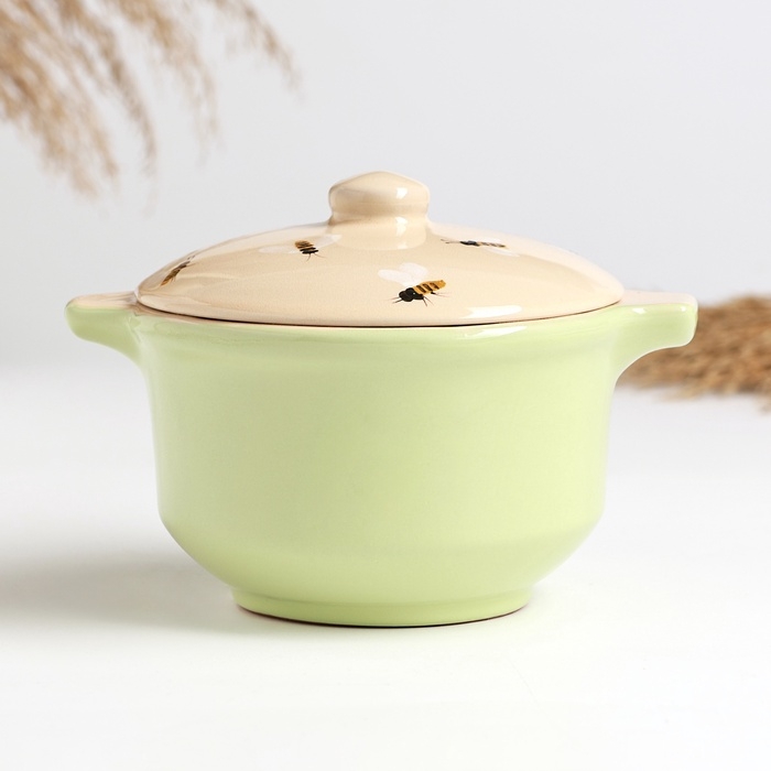 Бульонница с крышкой  Бульонница с крышкой "Псковская" 0,5л / 11,5х13см, аромат лета