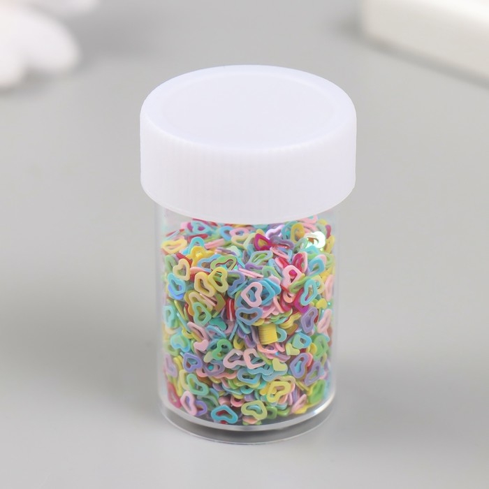 Блестки в баночке  Блестки в баночке "Звёздочки" 12 шт, сердечки