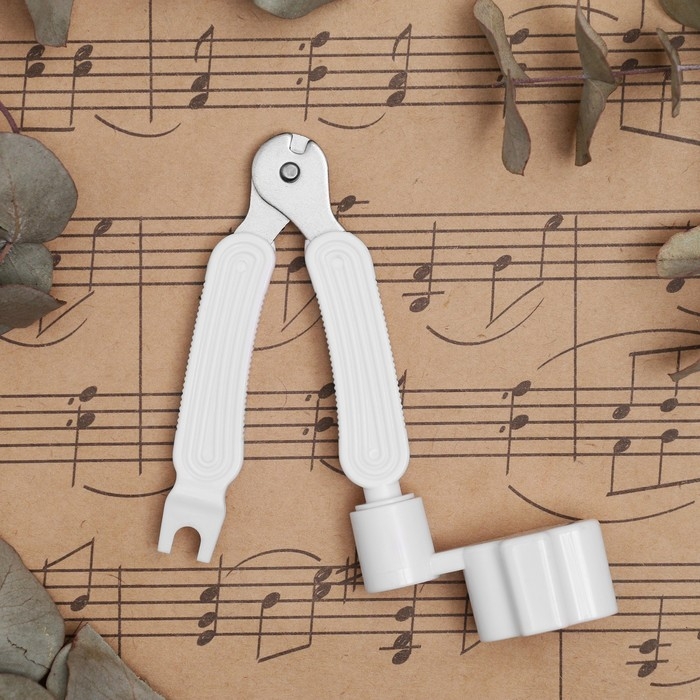 Машинка для намотки 3в1 Music Life, намотка, съем, резка струн, белая Машинка для намотки 3в1 Music Life, намотка, съем, резка струн, белая