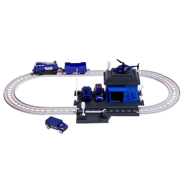 Железная дорога &laquo;Полицейский участок&raquo;, работает от батареек