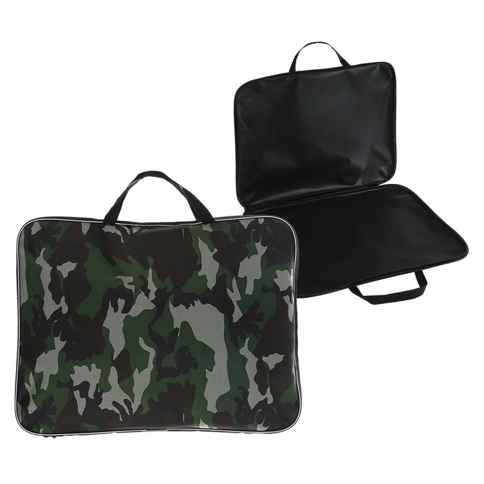 Папка для чертежей и рисунков А3, 470 х 350 х 20 мм, с ручками, текстильная, Calligrata Стандарт, Милитари, плотноть 600D Папка для чертежей и рисунков А3, 470 х 350 х 20 мм, с ручками, текстильная, Calligrata Стандарт, Милитари, плотноть 600D