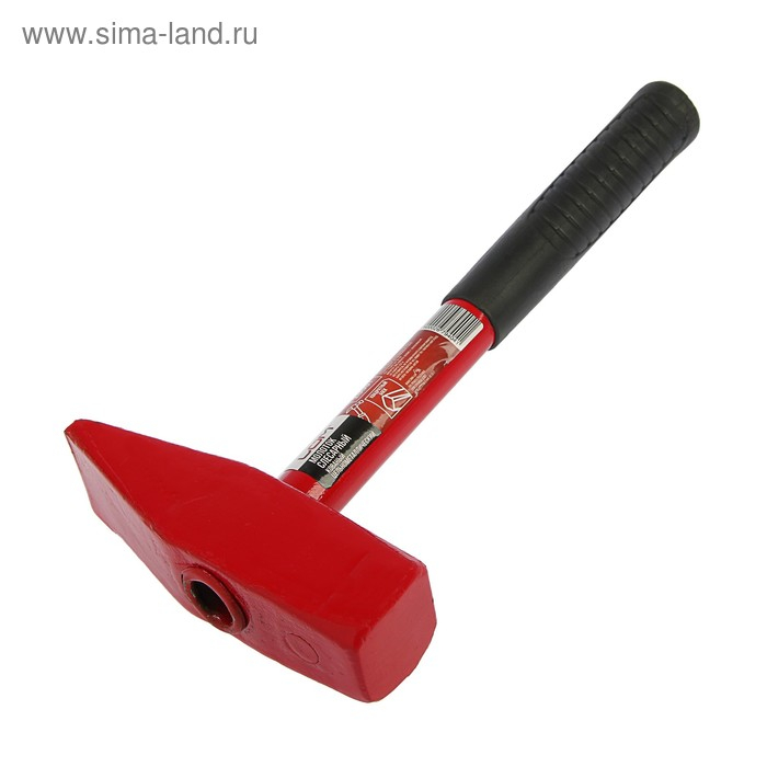 Молоток слесарный ЛОМ, квадратный боек, металлическая обрезиненная рукоятка, 2000 г Молоток слесарный ЛОМ, квадратный боек, металлическая обрезиненная рукоятка, 2000 г