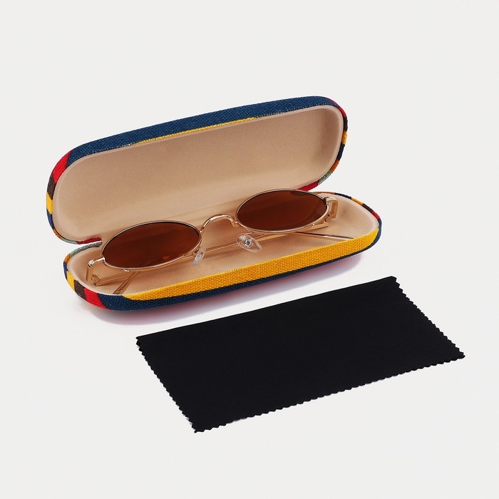 Футляр для очков на хлопушке, длина 16 см, цвет разноцветный/красный Футляр для очков на хлопушке, длина 16 см, цвет разноцветный/красный