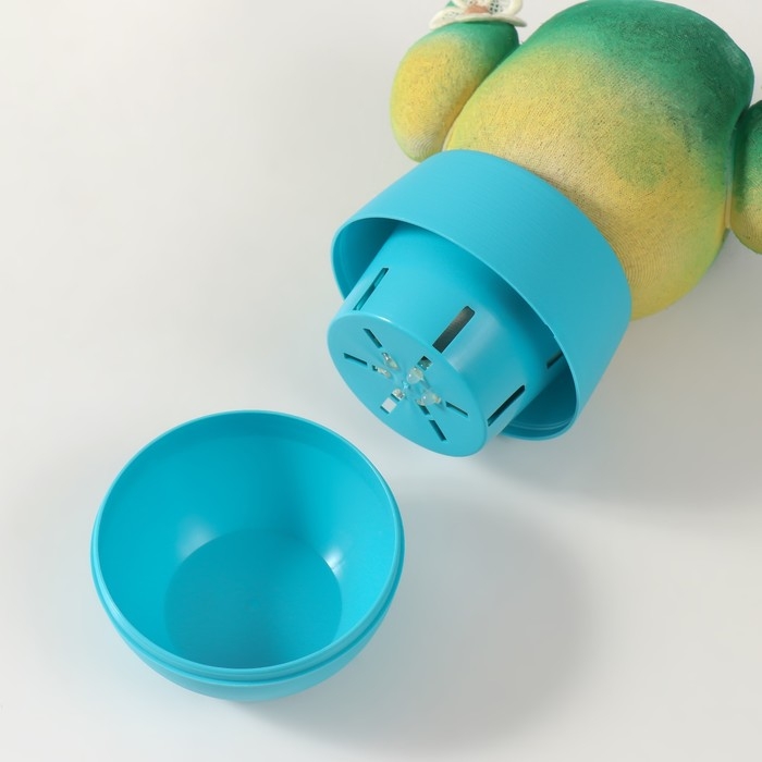 Растущий подарок травка Экоживчик "Кактус в горшочке" голубой