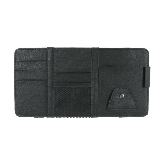 Органайзер на солнцезащитный козырек, 30×14.5 см, черный Органайзер на солнцезащитный козырек, 30×14.5 см, черный