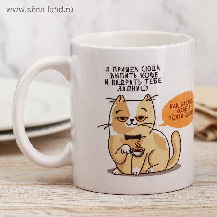 Кружка &laquo;Я пришёл сюда выпить кофе&raquo;, 300 мл