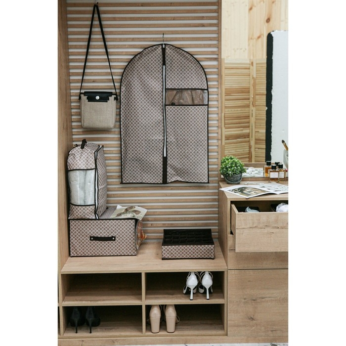 Органайзер для хранения белья Доляна «Браун», 24 ячейки, 30×33×10 см, цвет коричневый Органайзер для хранения белья Доляна «Браун», 24 ячейки, 30×33×10 см, цвет коричневый