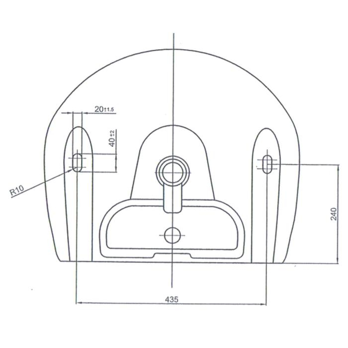 Умывальник ЛЗСФ Умывальник ЛЗСФ "Оптима", ширина 560 мм, с переливом, с отверстием под смеситель