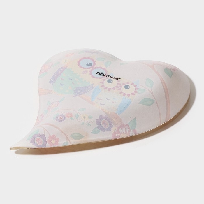 Блюдце стеклянное Доляна «Совушки», 17,8×13,7×1,7 см Блюдце стеклянное Доляна «Совушки», 17,8×13,7×1,7 см