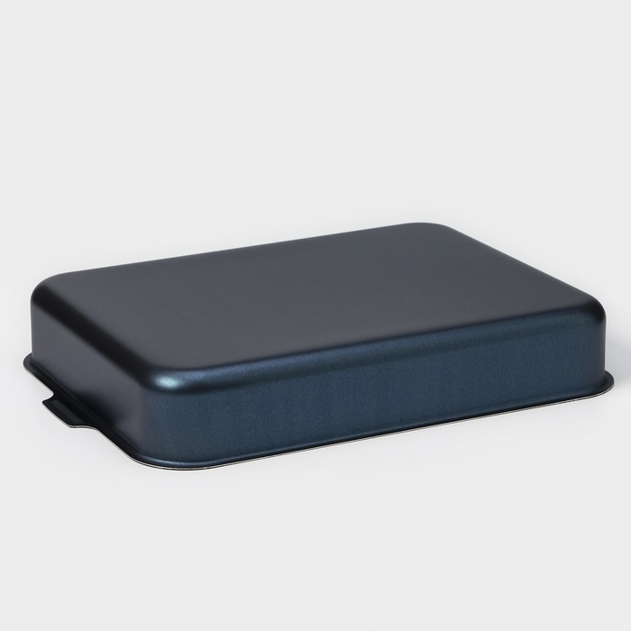 Набор противней «Лазоньера», 3 предмета: 19×25 см, 23×30 см, 27×35 см, h=7 см, антипригарное покрытие, цвет синий Набор противней «Лазоньера», 3 предмета: 19×25 см, 23×30 см, 27×35 см, h=7 см, антипригарное покрытие, цвет синий