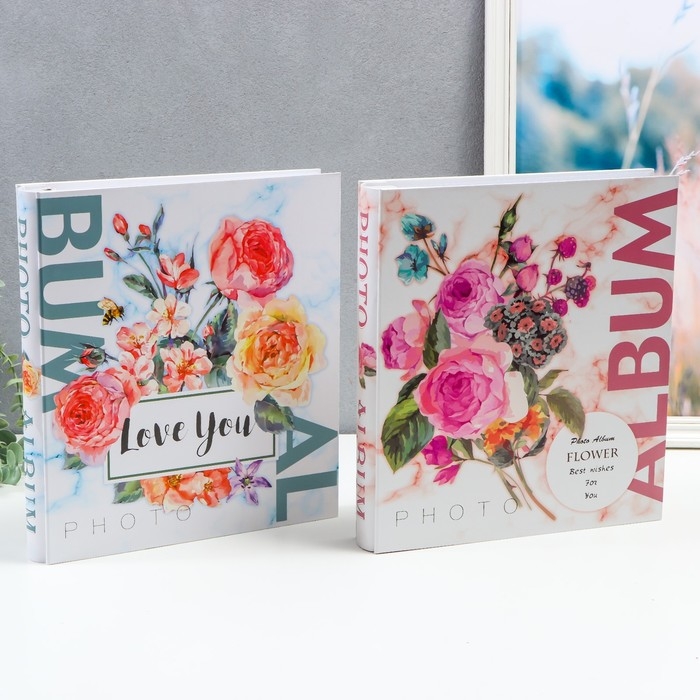 Фотоальбом на 500 фото 10х15 см Фотоальбом на 500 фото 10х15 см "Свежий букет" в коробке МИКС 33,5х30,5х5,5 см