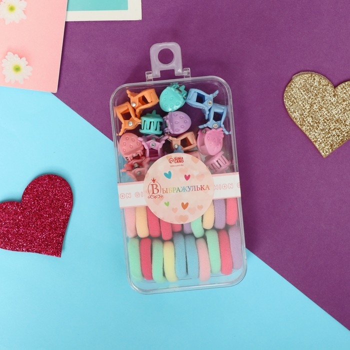 Набор для волос Набор для волос "Непоседа" (35 шт) клубничка