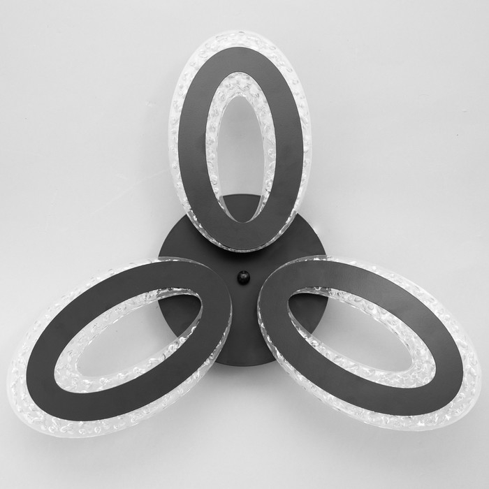 Люстра с ПДУ 1095/3BK LED 114Вт диммер черный 50х50х8 см BayerLux